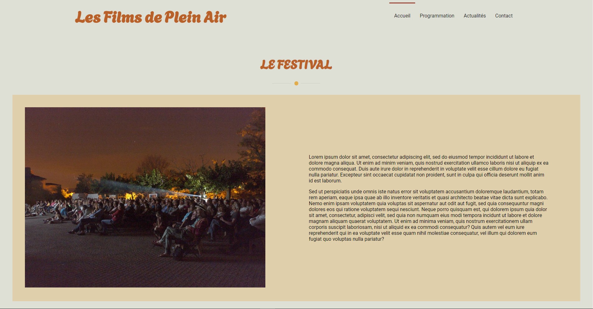 Aperçu Films de plein air